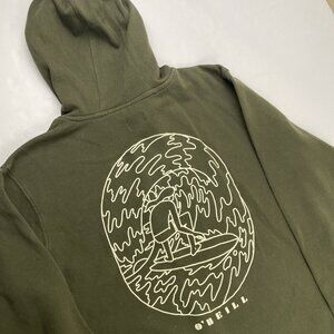O’Neill Graphic Sweatshirt Men’s L Cotton Blend Surfer Green Logo